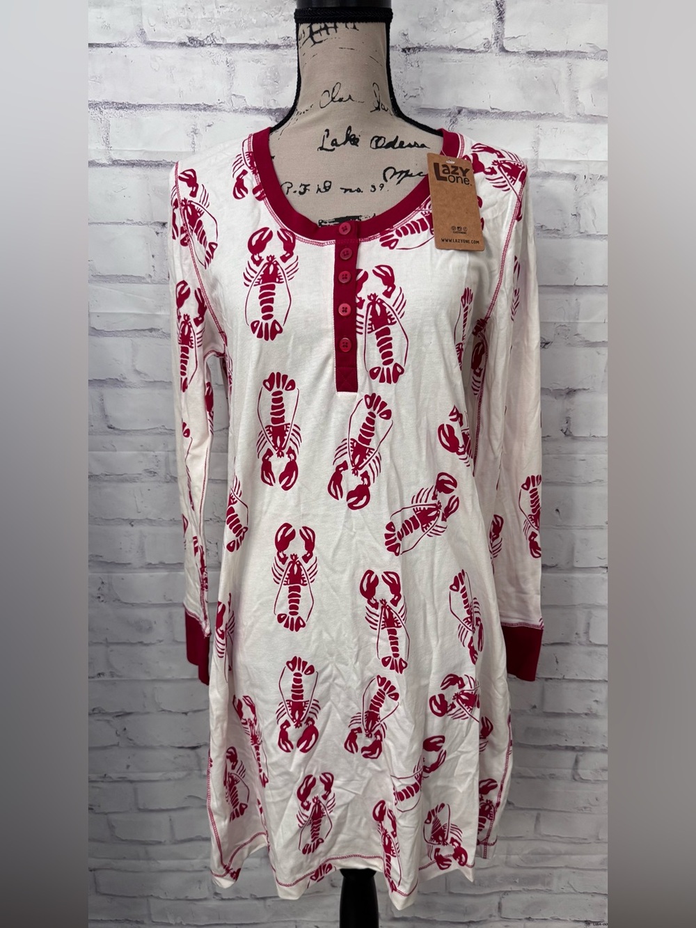 Lazy One‎ Lobster NightgownPajama Size S/M Ocean Collection New